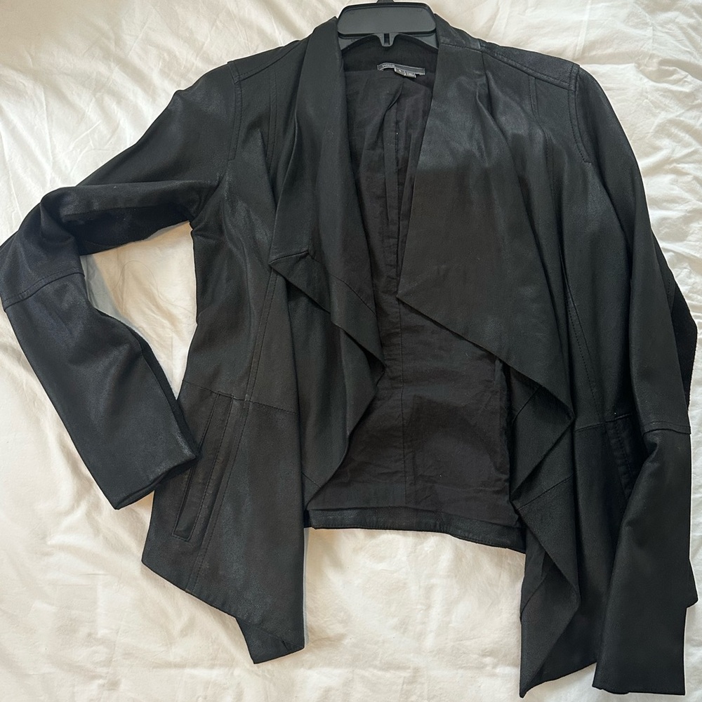 Vince Black Leather Jacket